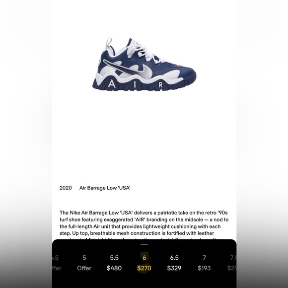 nike air barrage low navy